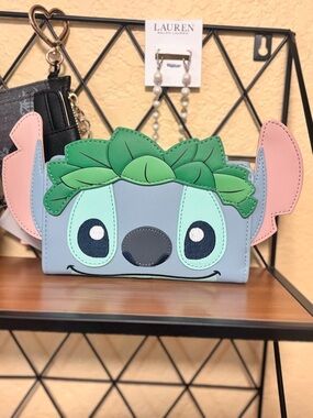 Loungefly Disney Stitch Wallet with Leaf Headband